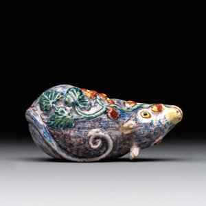 A polychrome Dutch Delft model of a squirrel, 18th C. — photo 6