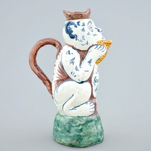 A polychrome Dutch Delft monkey-shaped jug, 19th C. — photo 4