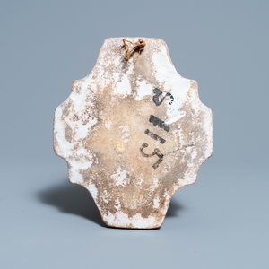 A polychrome Dutch Delft 'Orange tree' plaque, 18th C. — 照片 2