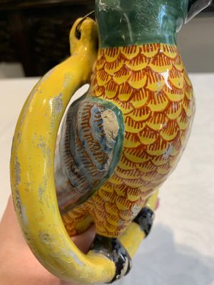 A polychrome Dutch Delft parrot, 19th C. — photo 9