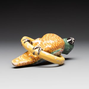 A polychrome Dutch Delft parrot, 19th C. — photo 4