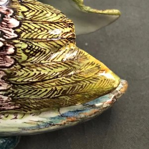 A polychrome Dutch Delft 'plover' butter tub and cover, 18th C. — 照片 12