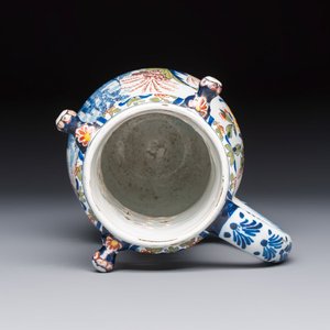 A polychrome Dutch Delft puzzle jug with a landscape scene — photo 6