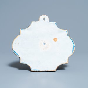 A polychrome Dutch Delft 'rooster' plaque, dated 1763 — photo 2