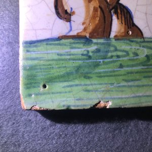 A polychrome Dutch Delft 'Triton and mermaid' tile, Rotterdam, 1st quarter 17th C. — 照片 11