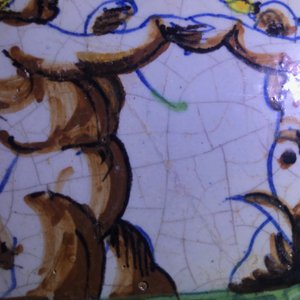 A polychrome Dutch Delft 'Triton and mermaid' tile, Rotterdam, 1st quarter 17th C. — 照片 6