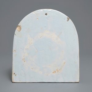 A polychrome Dutch Delft trompe l'oeil birdcage plaque, 18th C. — photo 2