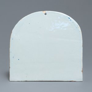 A polychrome Dutch Delft trompe l'oeil birdcage plaque, 18th C. — photo 2