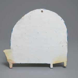 A polychrome Dutch Delft trompe l'oeil birdcage plaque, 18th C. — photo 2