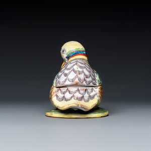 A polychrome Dutch Delft tureen and cover in the shape of a duck — photo 4