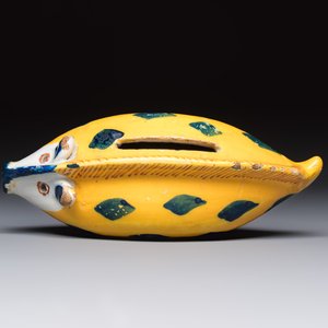 A polychrome Dutch Delft 'Wild Boar' money bank, 18th C. — foto 6
