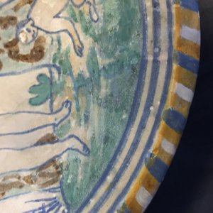 A polychrome Dutch maiolica plate with Adam and Eve, ca. 1600 — 照片 6