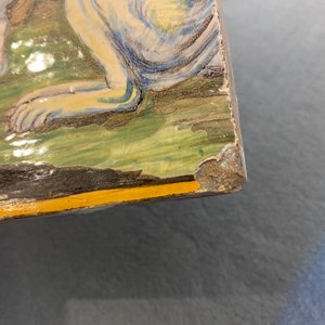 A polychrome faience plaque with a shepherd with two large dogs, Castelli, Italy, 18th C. — 照片 13