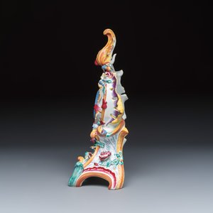 A polychrome faience rococo watch stand — 照片 3