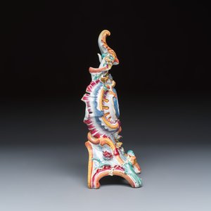 A polychrome faience rococo watch stand — 照片 5