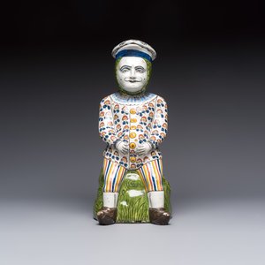 A polychrome French faience 'Jacquot' table fountain, Desvres, ca. 1900 — photo 5