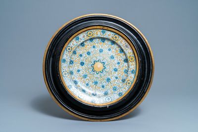 A polychrome Italian maiolica luster-glazed charger, Deruta, 2nd half 16th C.