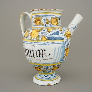 A polychrome maiolica syrup jar, Savona, 17th C. — 照片 1