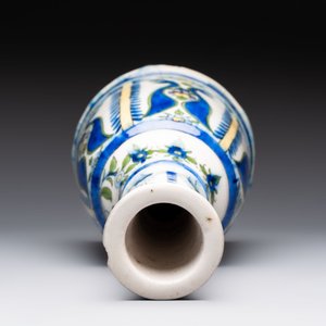A polychrome pottery hookah base and a Persian turquoise-glazed pottery jar, late Qajar period, Iran, 19/20th C. — 照片 13