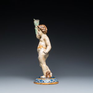 A polychrome pottery sculpture of a standing young man, Spain or France, 18/19th C. — photo 3