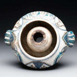 A polychrome Qajar ewer and a gilt bronze-mounted vessel, Iran, 19th C. — photo 12