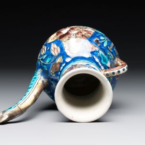 A polychrome Qajar ewer and a gilt bronze-mounted vessel, Iran, 19th C. — photo 6