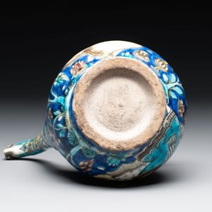 A polychrome Qajar ewer and a gilt bronze-mounted vessel, Iran, 19th C. — photo 7