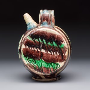 A polychrome Saintonge pottery barrel with a griffin, France, 16th C. — foto 2