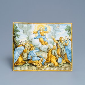 A polychrome 'Transfiguration of Jesus' plaque, Grue workshop, Castelli, Italy, 18th C. — 照片 1