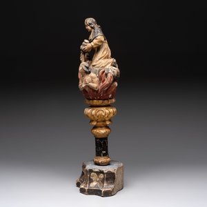 A polychrome wooden processional sculpture depicting purgatory, Germany, 17/18th C. — 照片 2