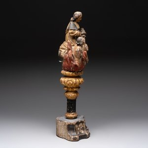 A polychrome wooden processional sculpture depicting purgatory, Germany, 17/18th C. — 照片 4