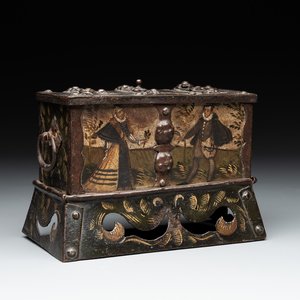 A polychrome wrought-iron casket, South Germany, Nuremberg, 17th C. — photo 1