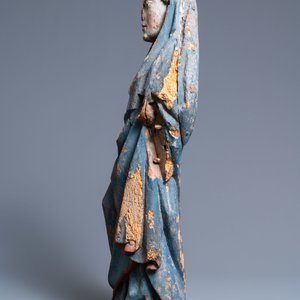 A polychromed oak figure of a monk, 2nd half 15th C. — 照片 5