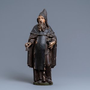 A polychromed oak figure of Saint Anthony, 16th C. — photo 2