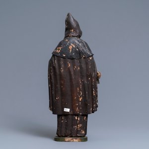 A polychromed oak figure of Saint Anthony, 16th C. — photo 4