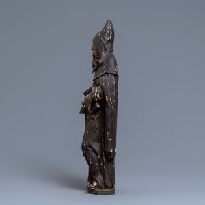A polychromed oak figure of Saint Anthony, 16th C. — photo 5