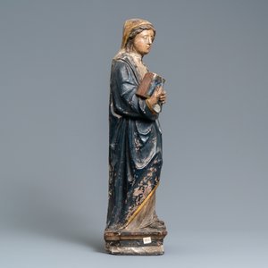 A polychromed stone figure of Saint Appolonia of Alexandria, ca. 1540 — 照片 3