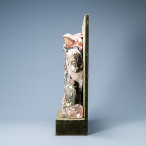 A polychromed stone group of Saint George slaying the dragon, probably Germany, 15th C. — 照片 4