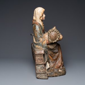 A polychromed wooden 'Pieta', South-Germany, 1st half 15th C. — 照片 5
