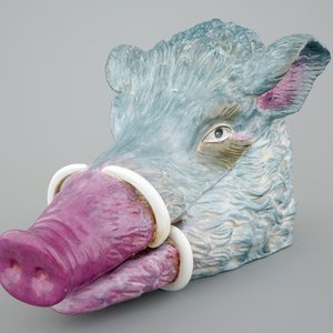 A porcelain boar's head tureen, Germany, 20th C. — 照片 1