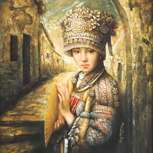 A portrait of an oriental lady, signed Lihung — 照片 1