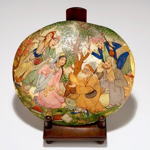 A Qajar painting on mother of pearl shell, Iran, 19th C. — photo 1