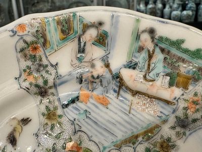 A rare 30-piece KPM porcelain service with Cantonese famille verte painting, China and Germany, 19th C. — photo 79