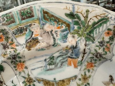 A rare 30-piece KPM porcelain service with Cantonese famille verte painting, China and Germany, 19th C. — photo 82