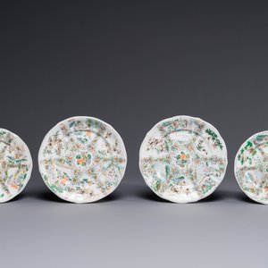 A rare 30-piece KPM porcelain service with Cantonese famille verte painting, China and Germany, 19th C. — photo 6