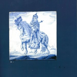 A rare and large blue and white Dutch Delft 'sovereign on horseback' tile, first half 17th C. — 照片 4