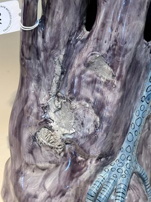 A rare and large Chinese polychrome-glazed crane on a rock, 18/19th C. — foto 19