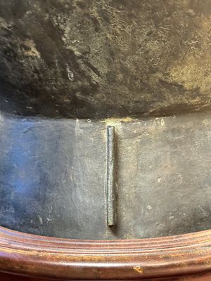 A rare and massive Chinese archaistic bronze 'lei' wine vessel with inscription, Song — 照片 11
