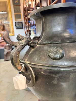 A rare and massive Chinese archaistic bronze 'lei' wine vessel with inscription, Song — 照片 3