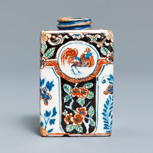 A rare black Dutch Delft tea caddy, early 18th C. — photo 5